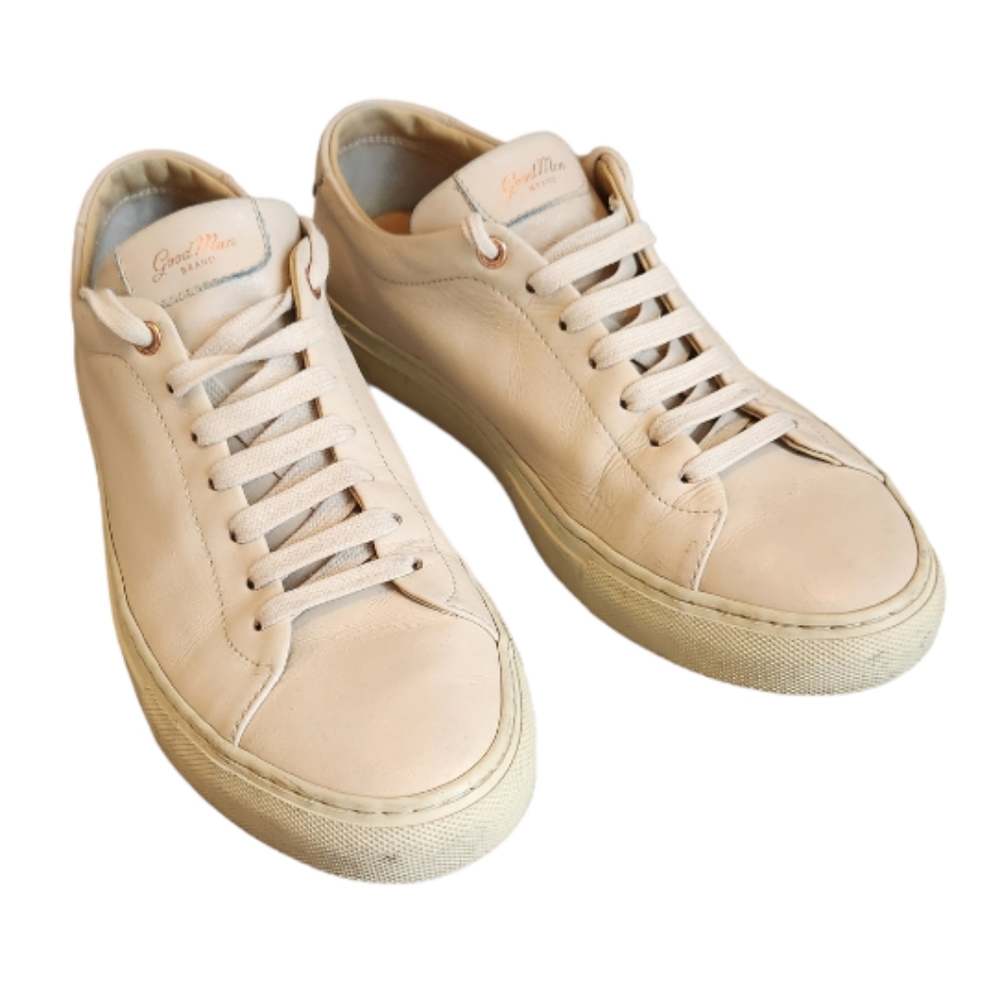 Good Man Brand Edge Lo Top Leather Men's Sz 8.5 Sneakers Made in Italy